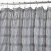 Homeroots 72 x 70 x 1 in. Gray Modern Striped Crinkle Shower Curtain 399717